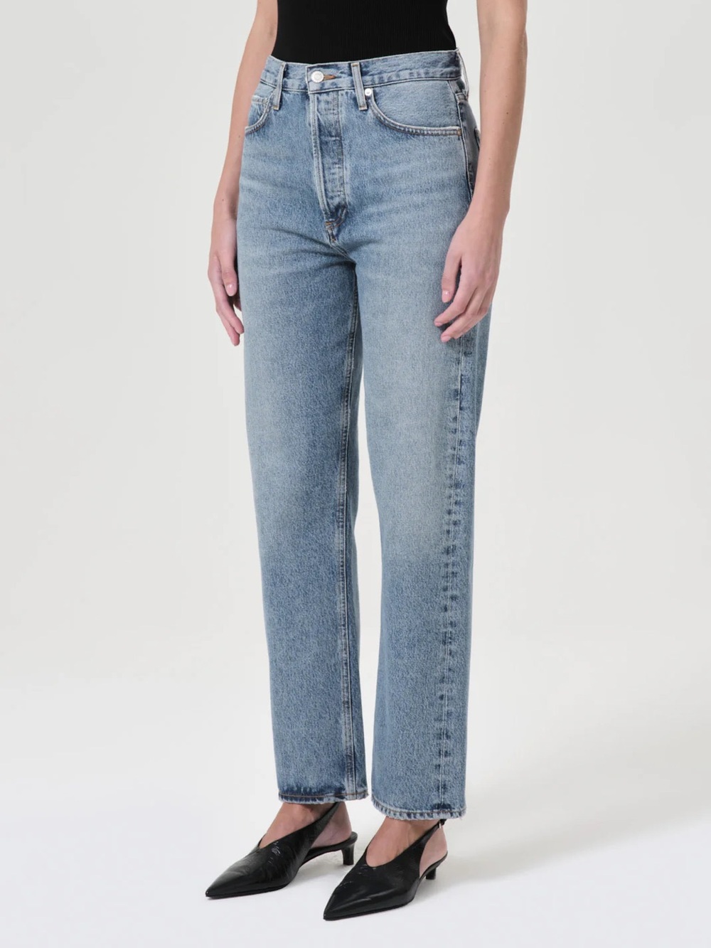 AGOLDE 90'S Pinch Waist High Rise Straight in Navigate